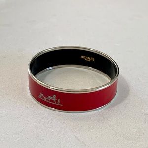 Hermes Narrow Solid Enamel Bracelet